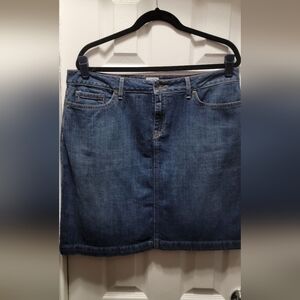 L.L. Bean Blue Denim A-Line Skirt